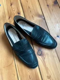 Weiche Leder Loafer / Mit kleinem Absatz