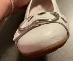 Weiße Voll-Leder Ballerinas von Gabor mit Blickfang