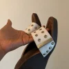 White leather platform sandals with silver eyelets