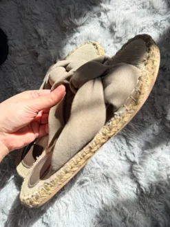 Wunderschöne H&M Espadrille Sandalen in Beige/ Taupe Größe 40