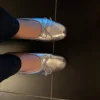 Zilvere ballerina’s