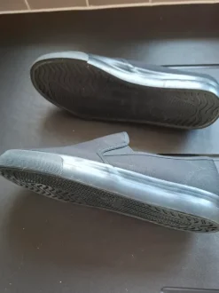 Zwarte stoffen mocassin, maat40, nieuw en nooit gedragen