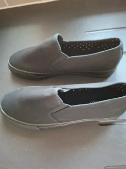 Zwarte stoffen mocassin, maat40, nieuw en nooit gedragen